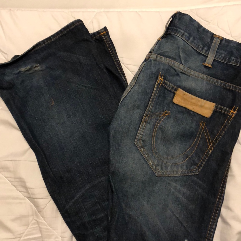 True Religion Distressed Boyfriend Jean
